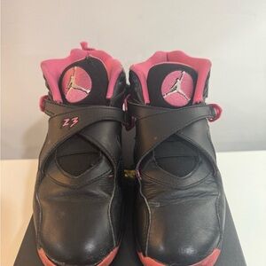 Kids Black and Pink Athletic Shoes